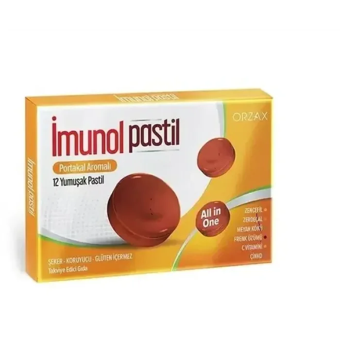 Orzax İmunol Portakal C Vitamini 12 Pastil