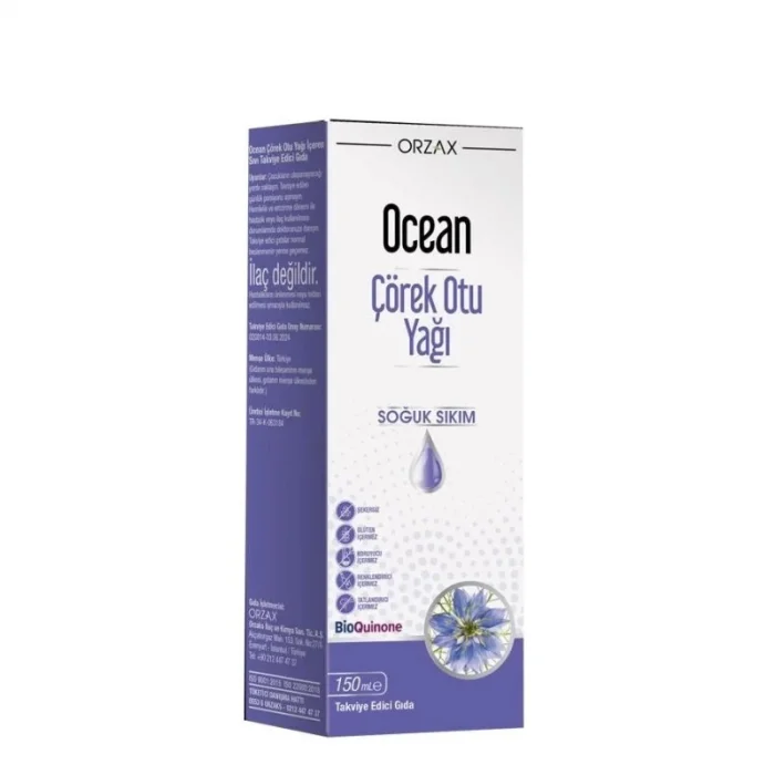 Orzax Ocean Çörek Otu Yağı Soğuk Sıkım 150 ml