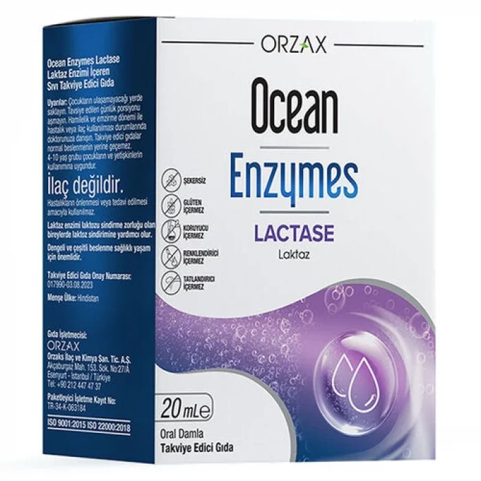 Orzax Ocean Enzymes Lactase Damla 20 ml