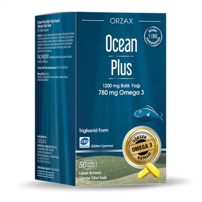 Ocean Plus Saf Balık Yağı 1200 mg 50 Kapsül