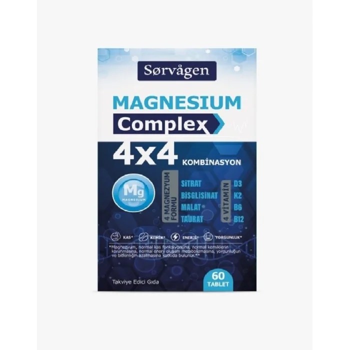 Sorvagen Magnesium Complex 4X4 Kombinasyon 60 Tablet