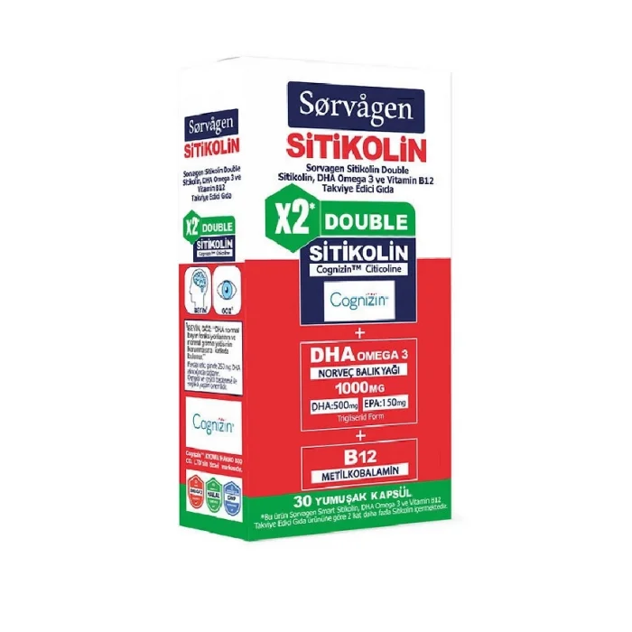 Sorvagen Smart Double Sitikolin Omega 3 30 Kapsül