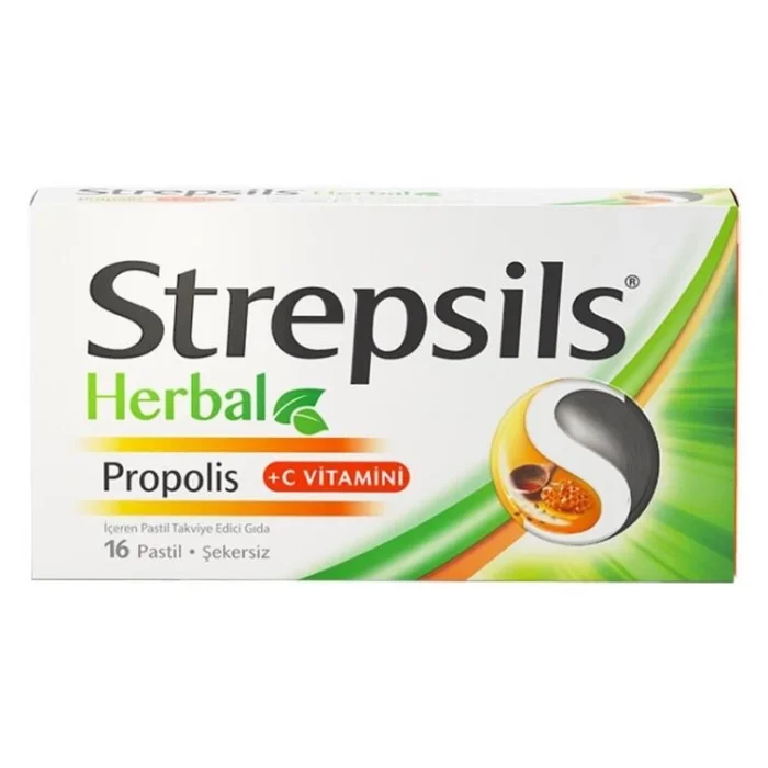 Strepsils Herbal Propolis C Vitamini 16 Pastil