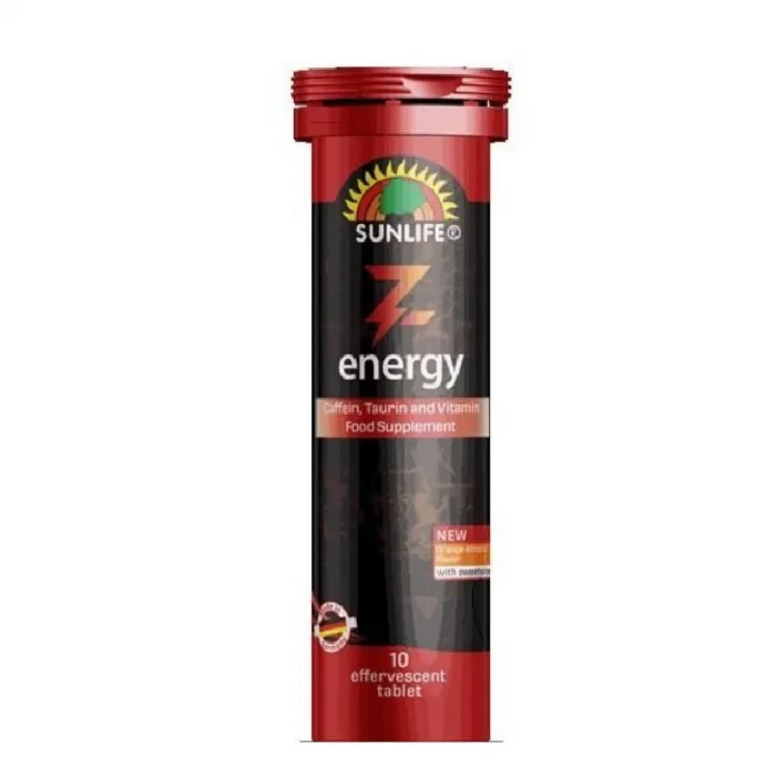 Sunlife Z-Energy Caffein Taurin Vitamin 10 Efervesan Tablet