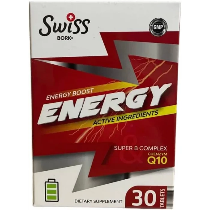 Swiss Bork Energy Q10 + Gingeng + K2 + Folat 30 Tablet