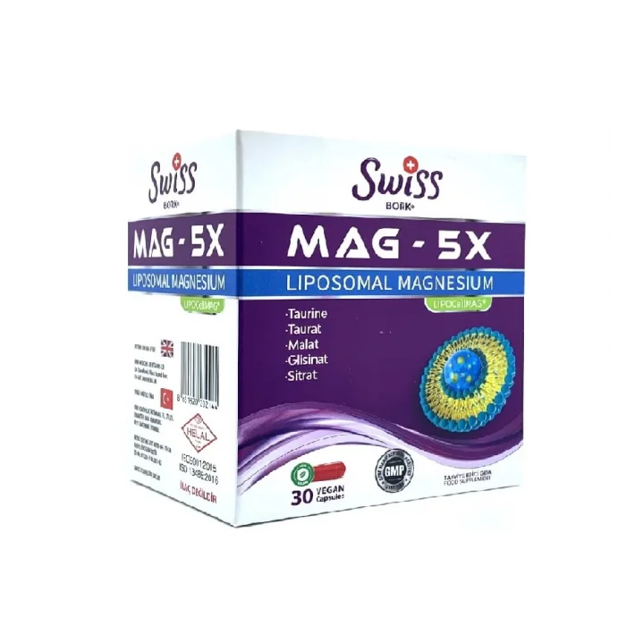 Swiss Bork Mag-5X Liposomal Magnesium 30 Kapsül