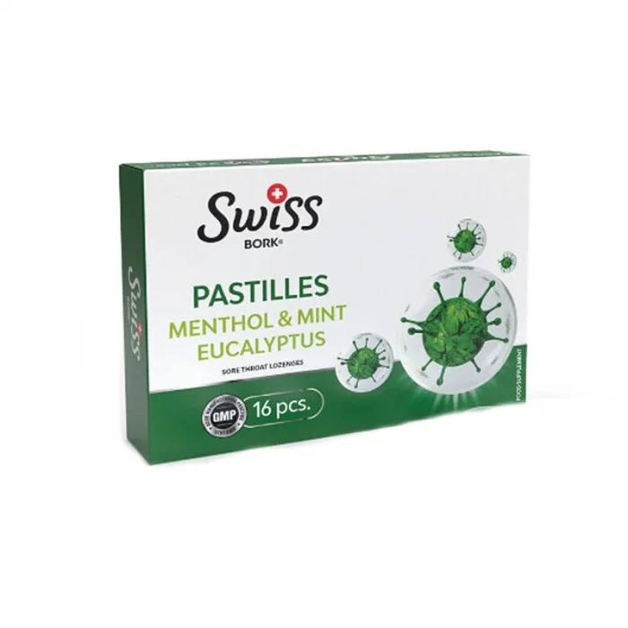 Swiss Bork Mentol Nane Okaliptus Pastil 16lı
