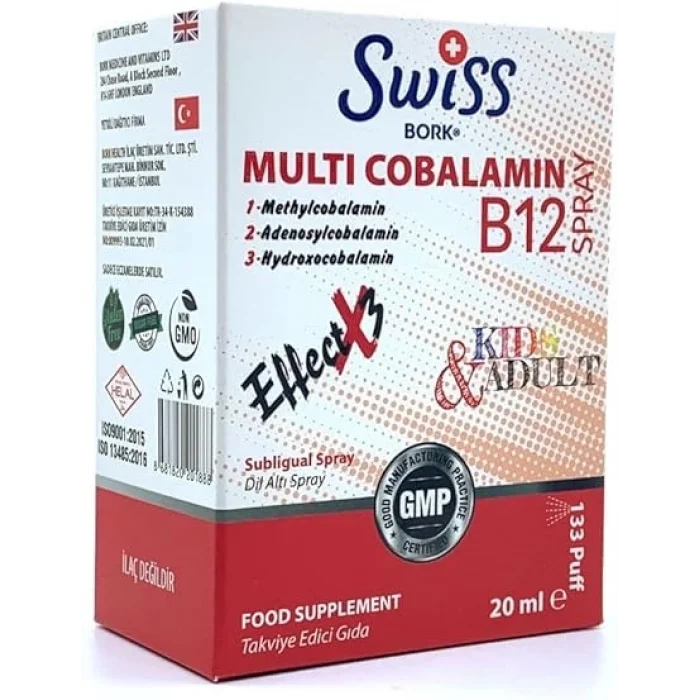 Swiss Bork Multi Cobalamin B12 Dilaltı Sprey 20 mL