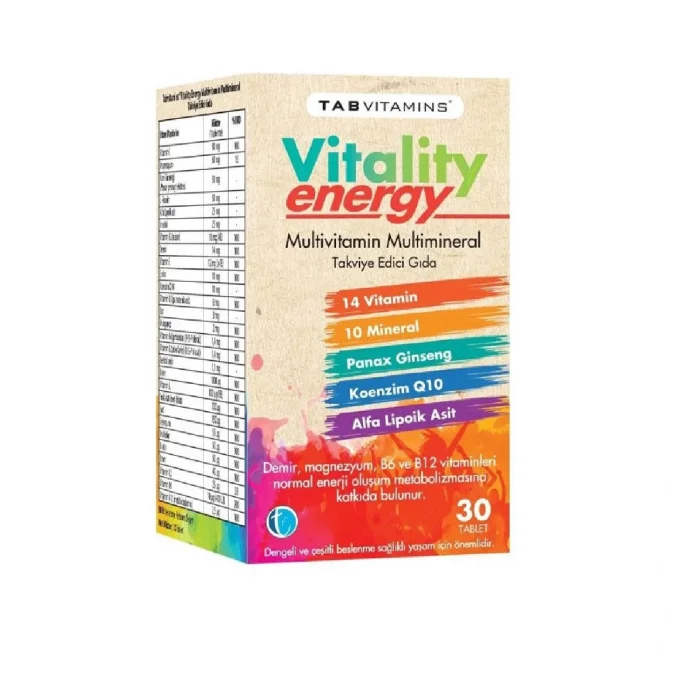 Tabvitamins Vitality Energy 30 Tablet