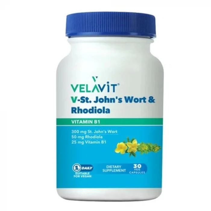 Velavit V-St. Johns Worth Rhodiola 30 Kapsül