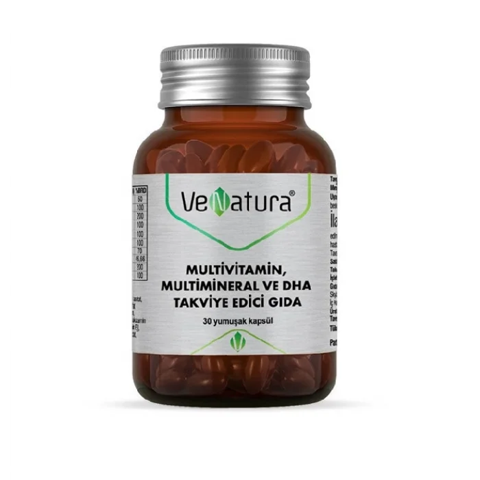VeNatura Multivitamin, Multimineral ve DHA Takviye Edici Gıda 30 Yumuşak Kapsül