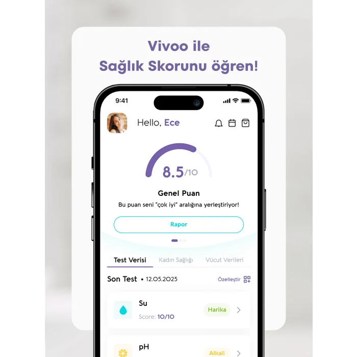 Vivoo Wellness ve Vitamin Testi (İdrar Testi) – Tek Kullanımlık