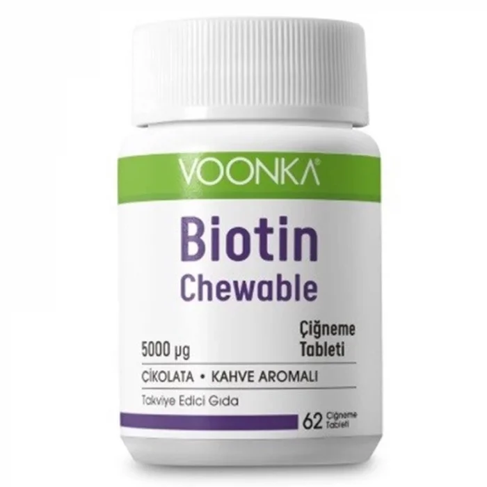 Voonka Biotin Chewable 60 Çiğneme Tableti