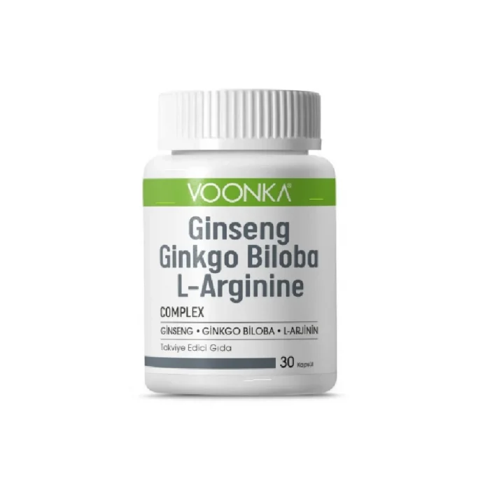 Voonka Ginseng Ginkgo Biloba L-Arginine Complex 30 Kapsül