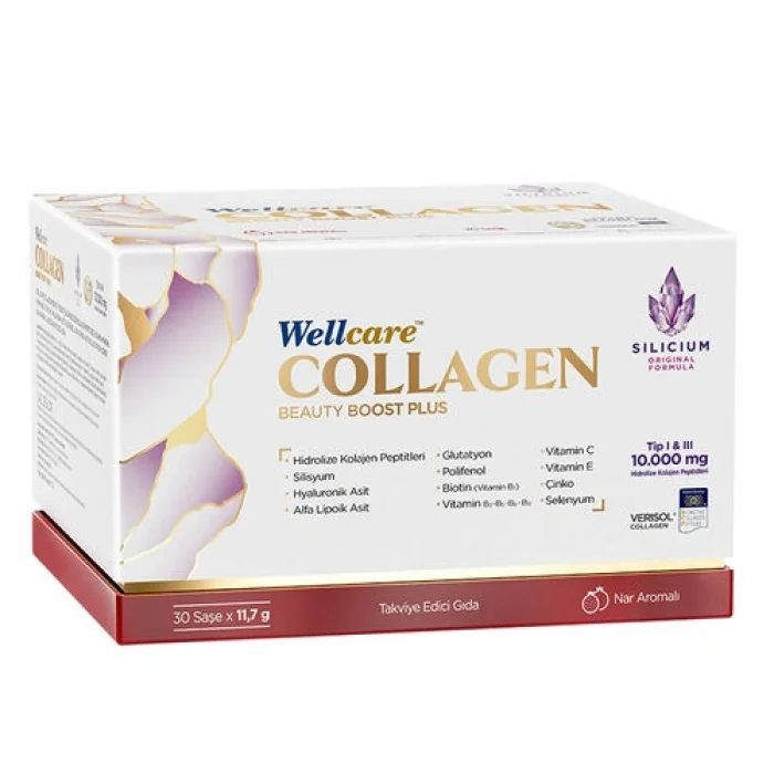 Wellcare Collagen Beauty Boost Plus 10.000 mg 30 Saşe Nar Aromalı