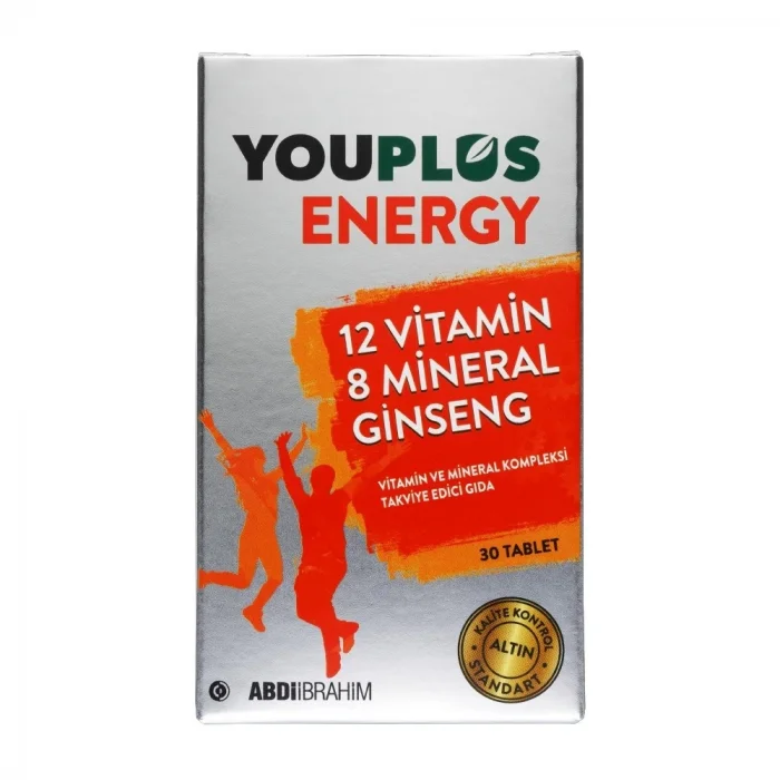 Youplus Energy 12 Vitamin Ve 8 Mineral Kompleksi 30 Tablet