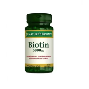 Natures Bounty Biotin 5000 mcg 72 Softgels