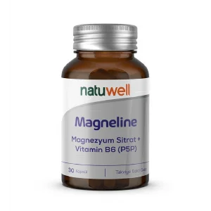 Natuwell Magneline Magnezyum Sitrat P5P Vitamin B6 30 Kapsül