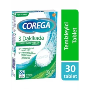 Corega 3 Dakikada Diş Protezi Temizleyici 30lu Tablet
