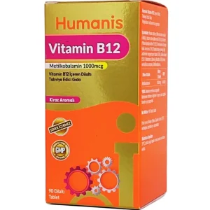 Humanis Vitamin B12 Kiraz Aromalı 90 Dilaltı Tablet