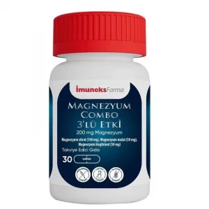 Imuneks Farma Magnezyum Combo 3lü Etki 30 Tablet