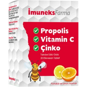 Imuneks Propolis Vitamin C Çinko 20 Efervesan Tablet