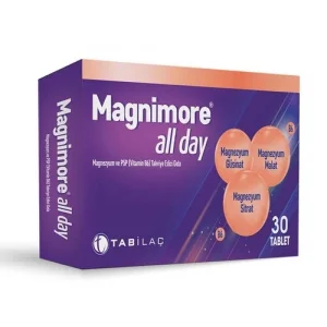Magnimore All Day Magnezyum ve P5P (Vitamin B6) 30 Tablet