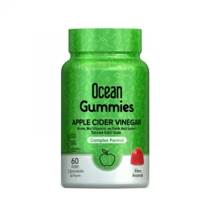 Ocean Gummies Apple Cider Vinegar (Elma) 60 Çiğnenebilir Jel Form