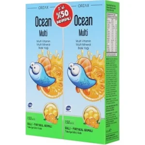 Ocean Multi Orzax Ballı - Portakal Aromalı Takviye Edici Şurup 150 ml 2.si %50 İNDİRİMLİ