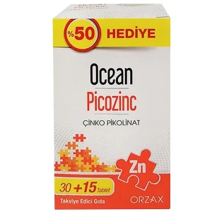 Orzax Ocean Picozinc Takviye Edici Gıda 45 Tablet