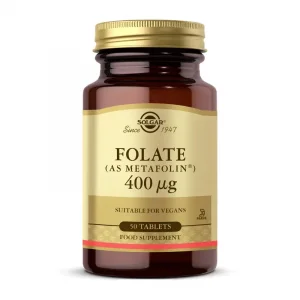 Solgar Folate Metafolin 400 mcg 50 Tablet OUTLET