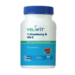 Velavit V-Cranberry Vitamin C 30 Kapsül