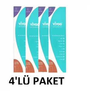 Vivoo Wellness ve Vitamin Testi (İdrar Testi) 4LÜ PAKET – Tek Kullanımlık