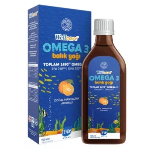 Wellcare Omega3 Doğal Mandalina Aromalı Balık Yağı 150 ml