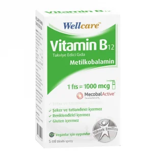 Wellcare Vitamin B12 Takviye Edici Gıda 5ml 1000 mcg