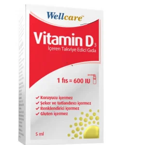 Wellcare Vitamin D3 600 IU İçeren 5 ml Sprey