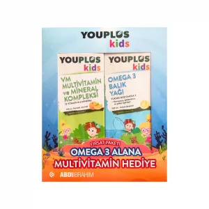 YouPlus Kids Omega 3 150 ml Balık Yağı + Kids VM Multivitamin Mineral Kompleksi 150 ml Sıvı