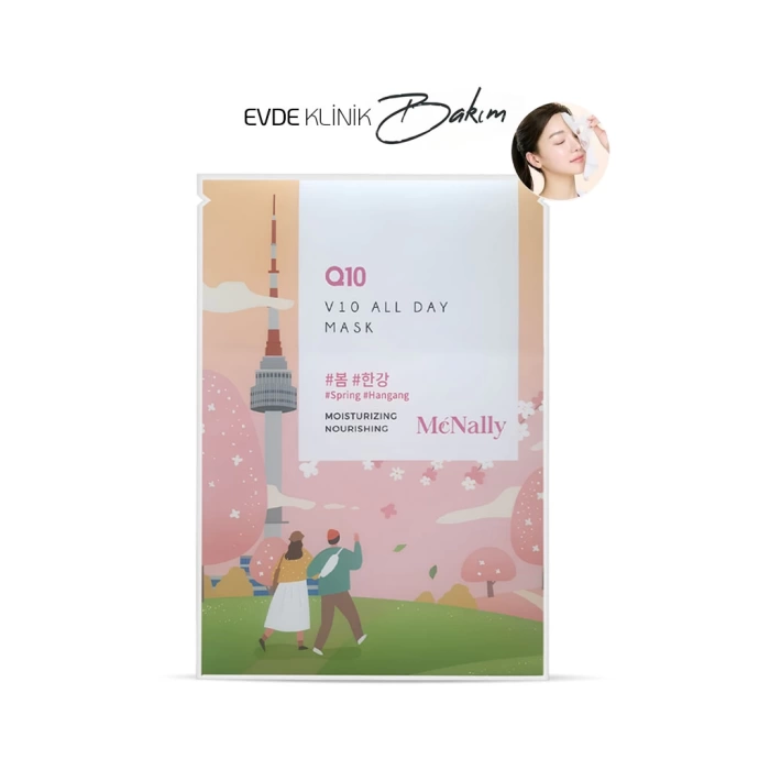 MCNALLY Q10 Tek Kullanımlık Kore Kağıt Yüz Maskesi All Day Mask - Marico Cosmetic