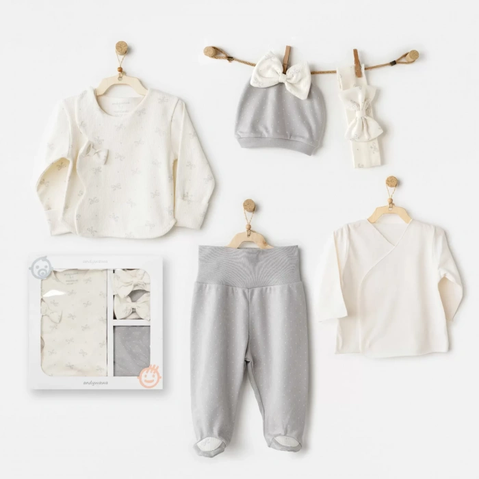 Baby Bow Bliss 5li Hastane Çıkışı Ekru