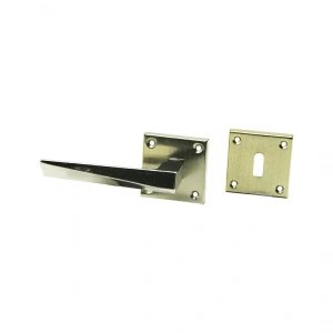 4 Takım Pratik Prizma Oda Gri Nikel Rozetli Kapı Kolu