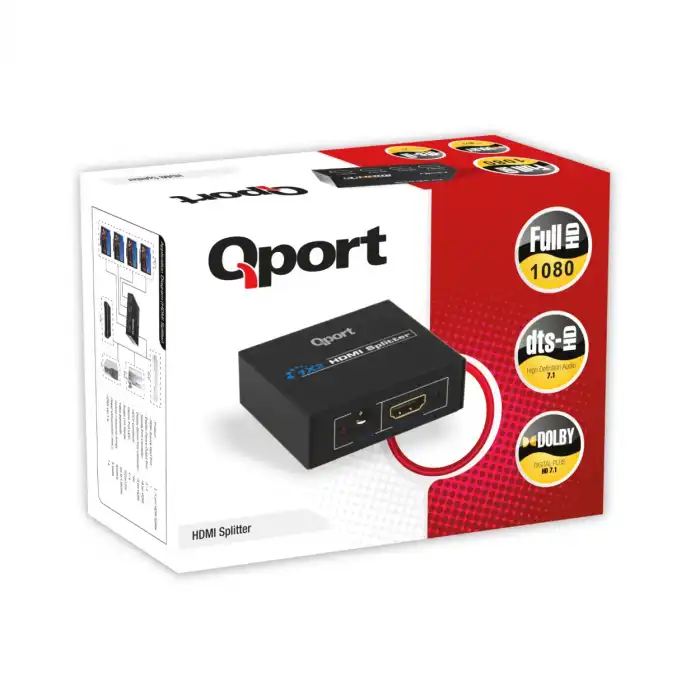 QPORT FULL HD 1 GIRIS 4 CIKIS HDMI SPLITTER (SINYAL COGALTICI) (Q-SPL4)