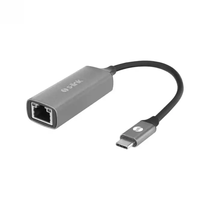 S-LINK SW-U336 Gri Metal Type-C to RJ45 10/100/1000Mbps Gigabit Adaptör