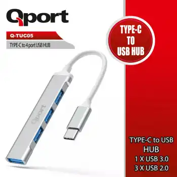 QPORT 4 PORT TYPE-C TO USB ÇOKLAYICI (Q-TUC05)