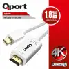 QPORT 1.8M MİNİ DISPLAYPORT TO HDMI KABLO (Q-DPM)