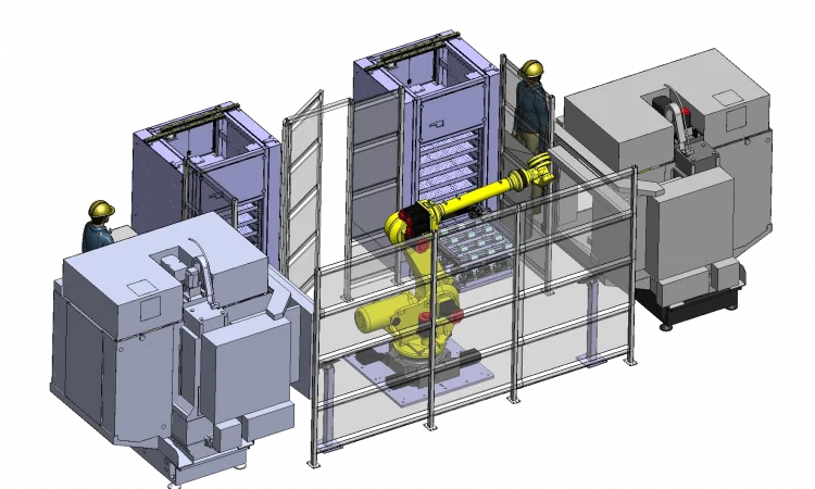 CNC Ürün Besleme Robotları ve Makine Görüşü Kameraları ile Görüntü İşleme.