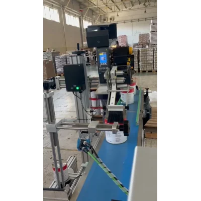 Motiva Termal Transfer Dikey / Yatay Kullanılabilen 8 210mm Etiket Yaz Yapıştır ( Print & Apply ) 50x200cm Konveyör Aplikatör Yazıcı ile Beraber Tam Set