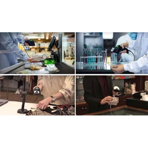 DATALOGIC QuickScan QW2520 El/Masa Tipi 1D / 2D VGA Imager Kablolu Barkod Okuyucu USB Stand, Siyah (Kit Tarayıcı, USB Kablosu 90A052258 ve Stand STD-QW25-BK içerir)