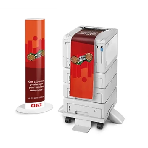 Oki C650DN 4 Renkli CMYK A4 Banner Tabaka Renkli Etiket Yazıcı