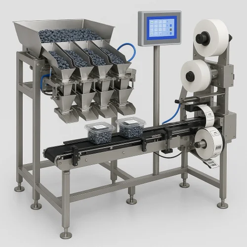 Yaban Mersini Paketleme ( Blueberry ) Etiketleme Yaz Yapıştır Makinesi