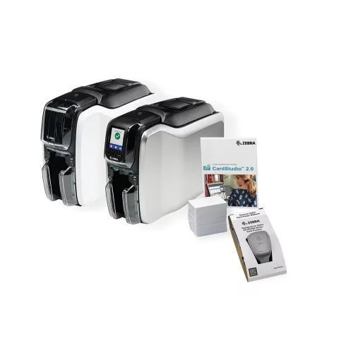 ZEBRA ZC300 ZC32-000CQ00EM00 Çift Taraflı, PVC Kimlik Kart Yazıcı, USB ve Ethernet, CardStudio 2.0 (Standart),200 PVC Kart, YMCKO Ribbon (200 Görüntü)